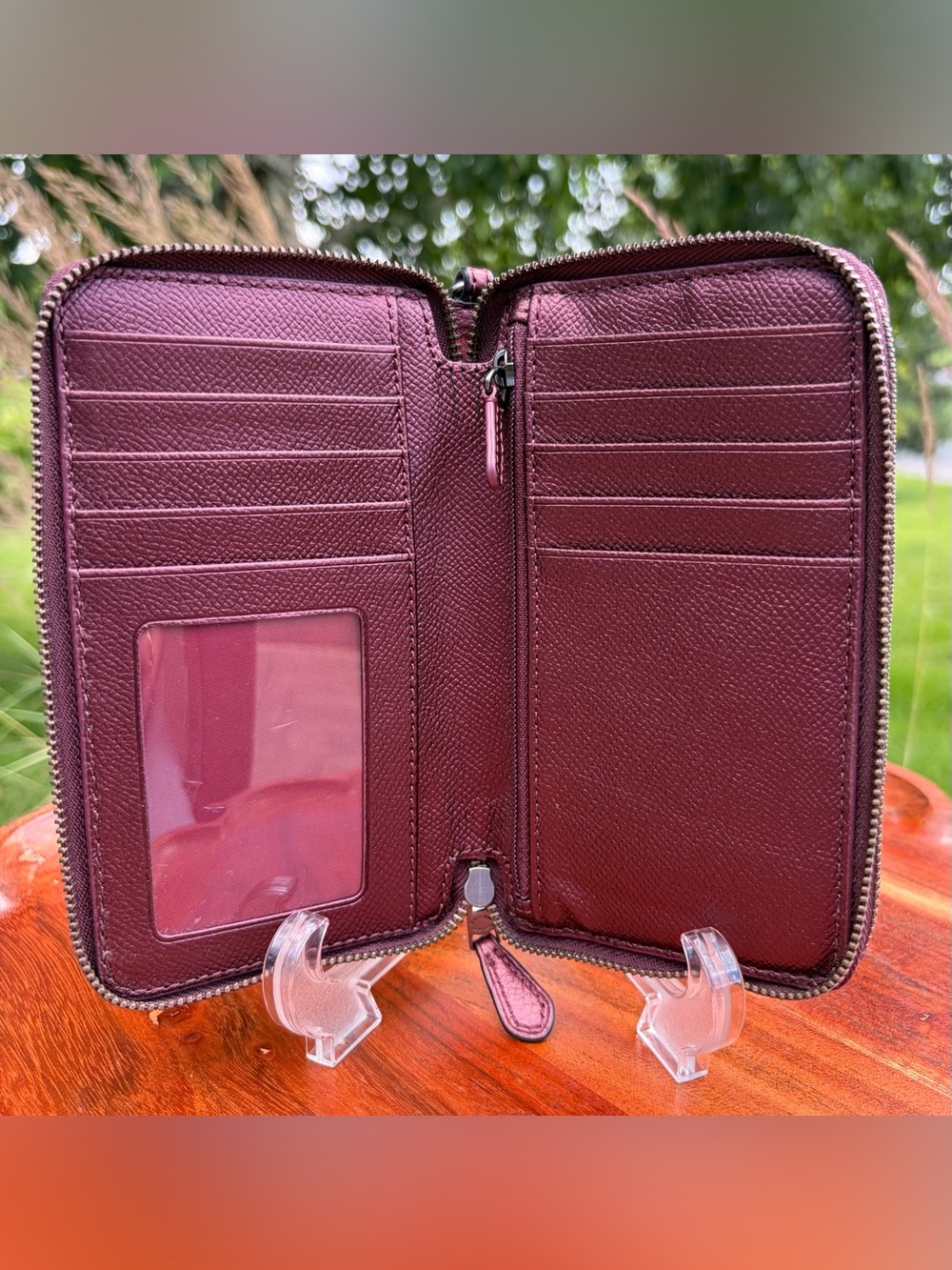 Coach Metallic Cherry Double Zip Wallet F53646 EUC - Picture 5 of 13